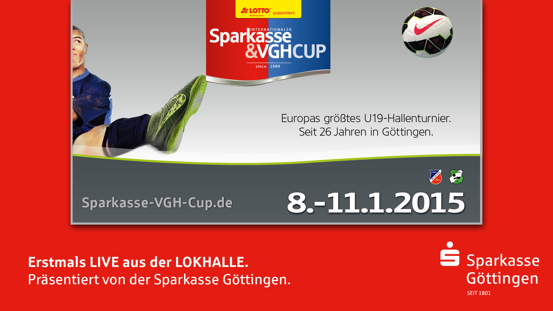 Am zweiten Tag der erstmaligen Übertragung der Spiele aus der LOKHALLE im Internet - Livestream vom 26.Internationalen U19 - Hallenturnier um den Sparkasse & VGH CUP, sind am Sonntag ab 14.30 Uhr interessante Co - Moderatoren am Mikrofon live zu erleben.
